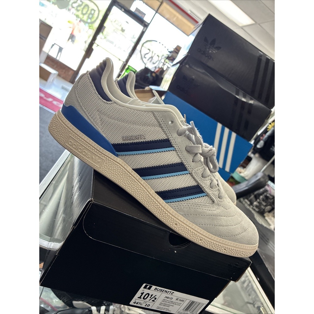 Adidas Busenitz Pro Skate Shoes JH8123 Grey/Dark Blue/White Size US 10.5 New